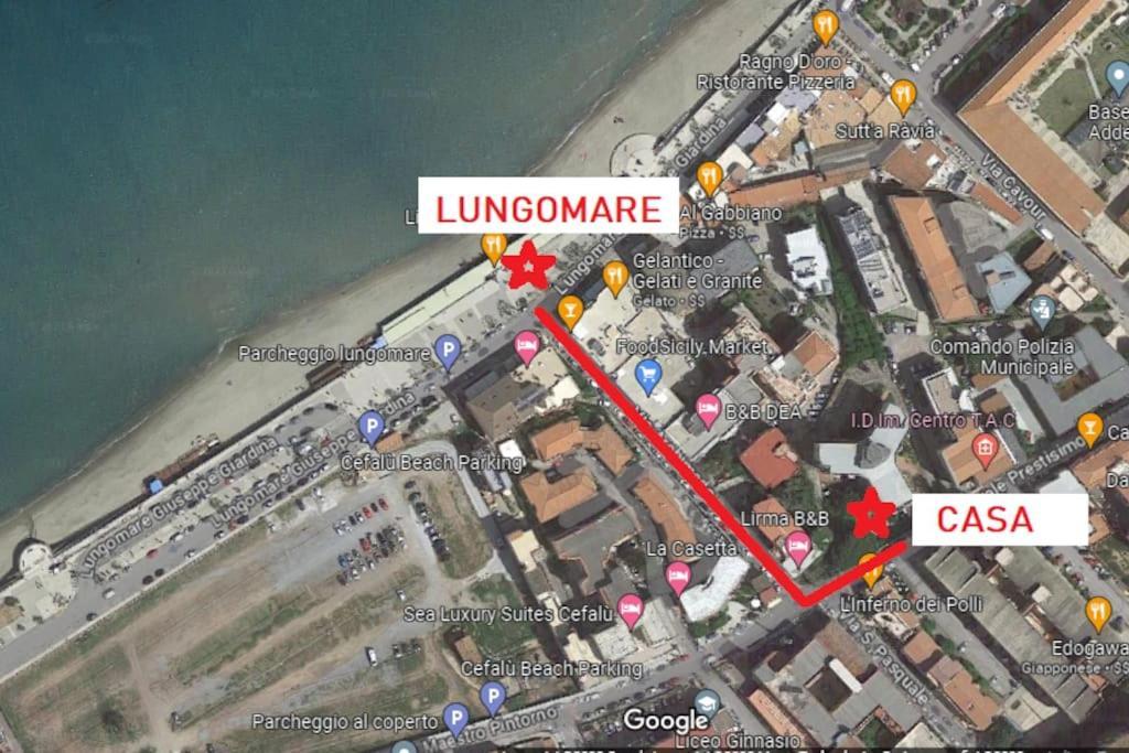 Апартаменти New Sea House Vicino La Spiaggia Del Lungomare Чефалу Екстер'єр фото